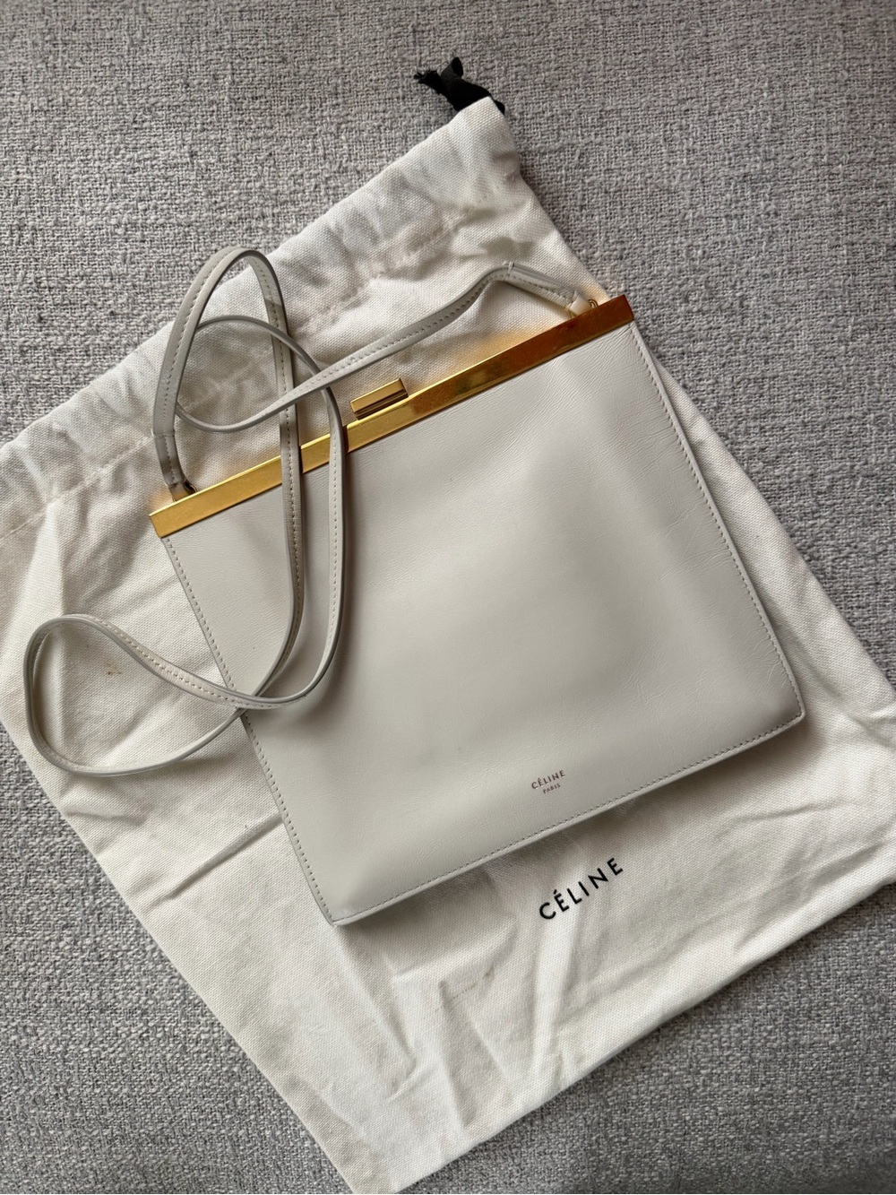 Céline smooth calfskin mini clasp bag